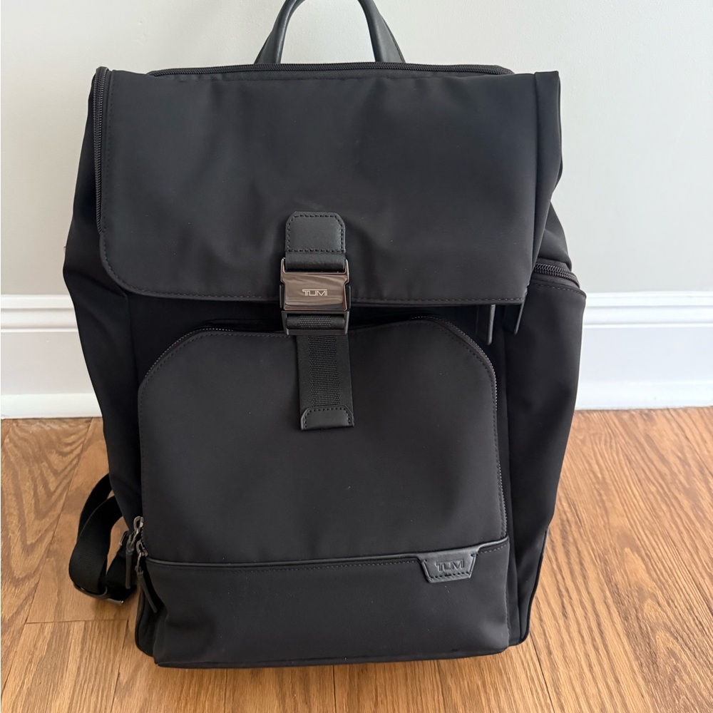 Tumi Harrison Osborn Roll Top Backpack and Water-Resistant Fabric Black